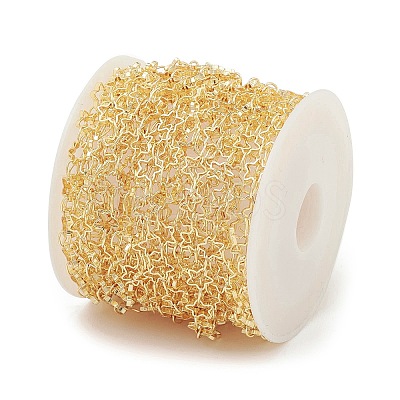 Brass Hollow Out Star Link Chains CHC-M025-51G-1
