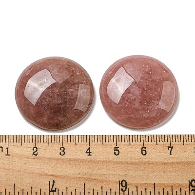 Natural Strawberry Quartz Cabochons G-C115-02B-10-1