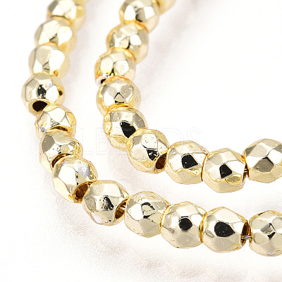 Electroplate Non-magnetic Synthetic Hematite Bead Strands G-Q465-12G-1