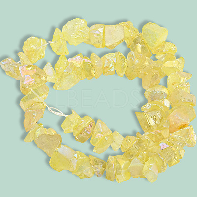 1 Strand Electroplated Natural Quartz Beads Strands G-PA0001-18A-1