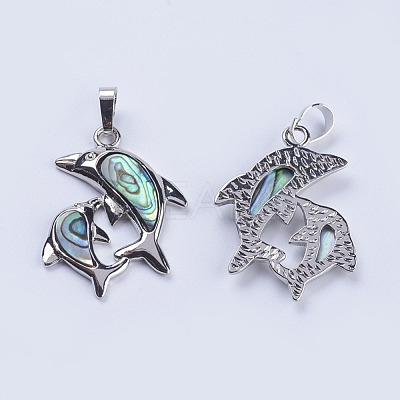 Abalone Shell/Paua Shell Pendants SSHEL-L008-11P-1