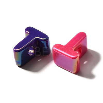 UV Plating Opaque Acrylic European Beads SACR-Z007-01T-1
