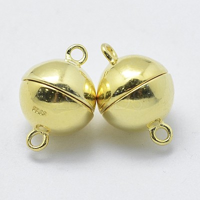 925 Sterling Silver Magnetic Clasps STER-F037-098G-8mm-1