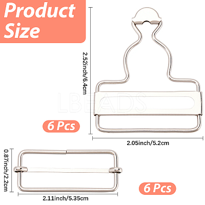 6Bags Adjustable Alloy Buckle FIND-CP0003-92B-1