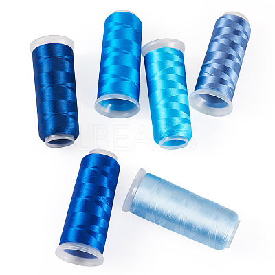 6Rolls 6 Colors Velour Yarn AJEW-TA0002-70B-1