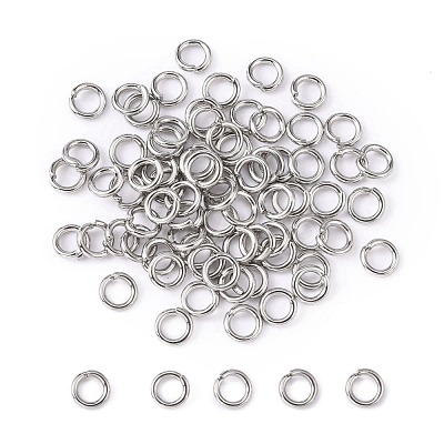 Tarnish Resistant 304 Stainless Steel Open Jump Rings X-STAS-E067-08-6mm-1