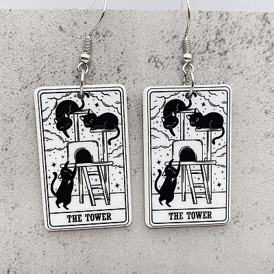 Cartoon Theme Acrylic Dangle Earrings FS-WG40F70-09-1