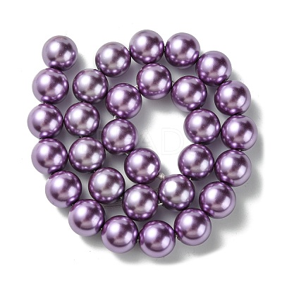 Eco-Friendly Glass Pearl Bead Strands HY-A008-14mm-M-1