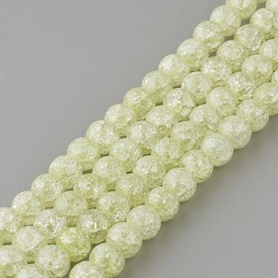 Synthetic Crackle Quartz Beads Strands GLAA-S134-6mm-08-1