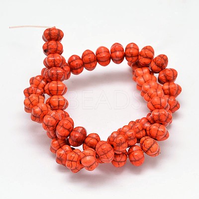 Autumn Theme Dyed Synthetic Turquoise Bead Strands G-M148-02-B-1