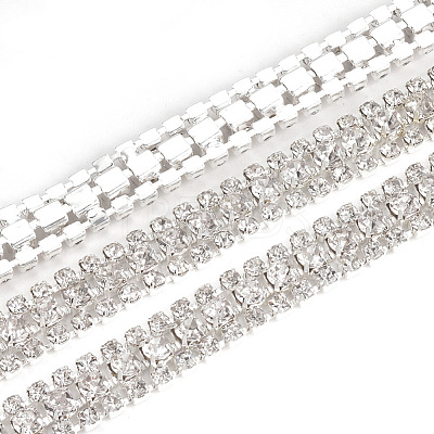 Brass Rhinestone Strass Chains CHC-T006-01D-1