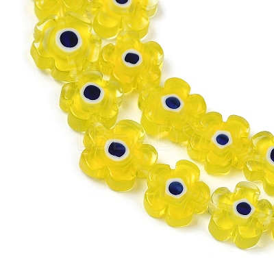 Handmade Millefiori Glass Bead Strands LAMP-J035-10mm-58-1