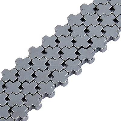2 Strands Non-magnetic Synthetic Hematite Beads Strands G-DC0001-31-1