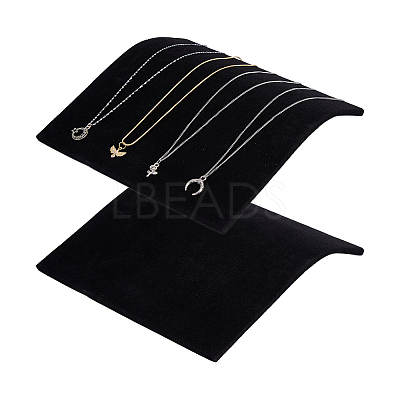 MDF with Velvet Mat Jewelry Necklace Display Stands NDIS-WH0001-29-1