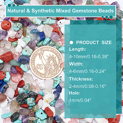 Natural & Synthetic Mixed Gemstone Beads G-AR0001-13-1