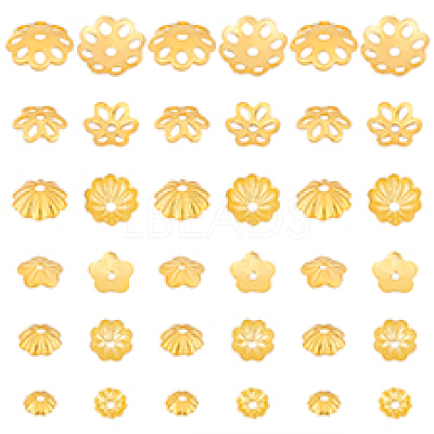 60Pcs 6 Styles 925 Sterling Silver Beads Caps STER-PH0001-76-1