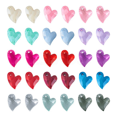 150Pcs 15 Colors Transparent Acrylic Charms MACR-TA0001-56-1