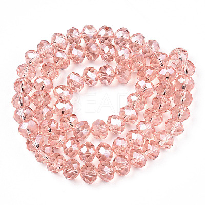 Electroplate Glass Beads Strands EGLA-A034-T10mm-A34-1