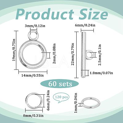60Pcs Tibetan Style Alloy Toggle Clasps FIND-SP0001-23AS-1
