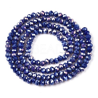 Electroplate Glass Beads Strands EGLA-A044-P2mm-B07-1
