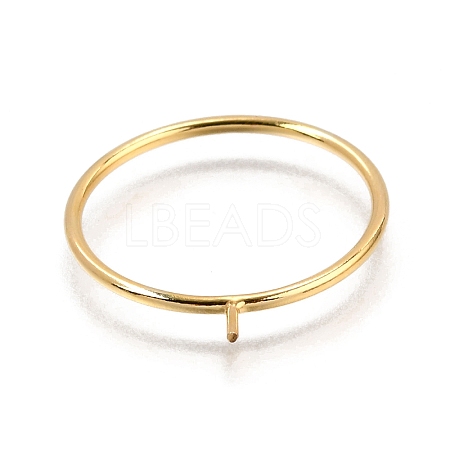 1/20 Yellow Gold Filled Stackable Rings Settings with Peg KK-Z116-01G-04-1