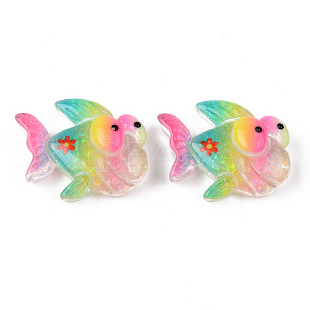 Rainbow Resin Cabochons LS-CRES-N024-38-1
