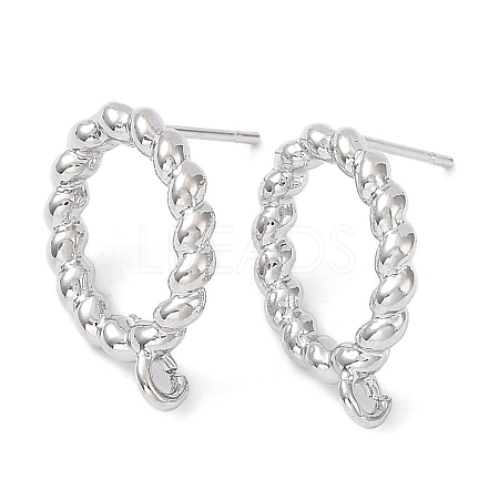 Brass Stud Earring Findings KK-C031-14P-1