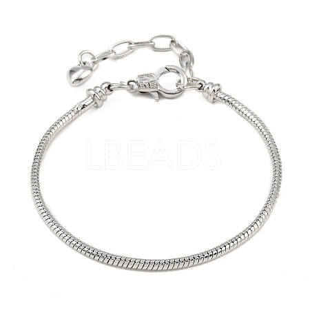 Brass European Style Bracelets for Jewelry Making KK-R031-06-1