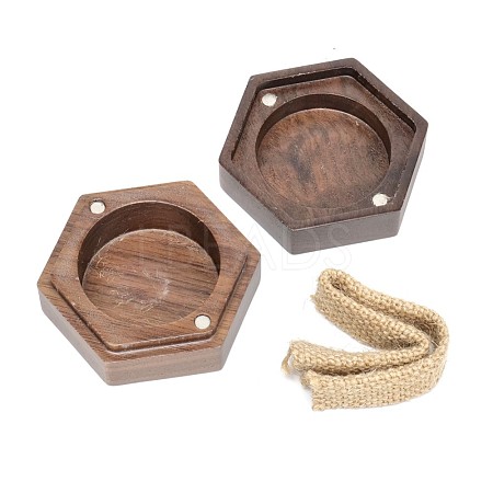 Hexagon Wood Rings Boxes PW-WG17276-01-1