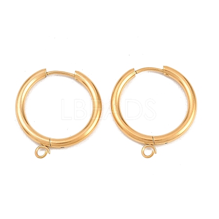 316 Stainless Steel Huggie Hoop Earring Findings EJEW-B158-01F-G-1