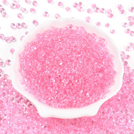 3/0 Baking Paint Glass Fringe Seed Beads SEED-A034-04C-1