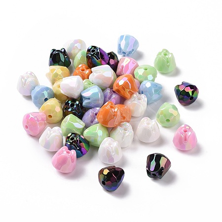 Acrylic Imitation Shell Beads OACR-P011-02G-1