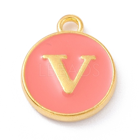 Golden Plated Alloy Enamel Charms X-ENAM-Q437-11V-1