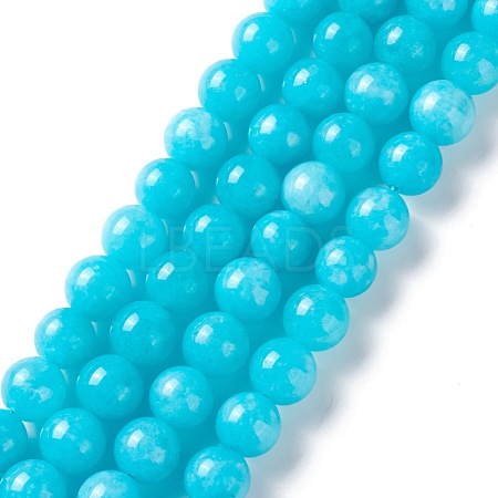 Natural White Jade Imitation Amazonite Beads Strands G-I299-F04-10mm-1
