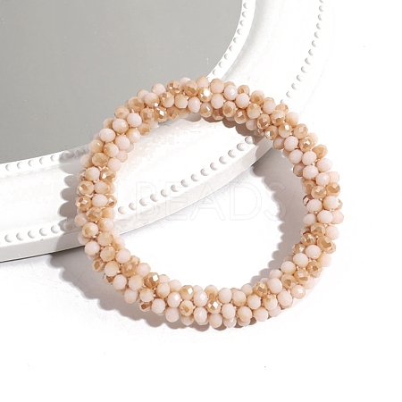 Sparkle Glass Beads Hair Ties PW-WG89862-05-1