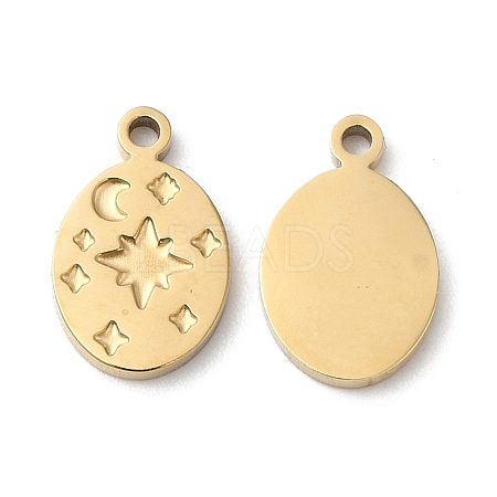 Ion Plating(IP) 316L Surgical Stainless Steel Charms STAS-H213-03G-1