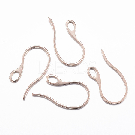 Ion Plating(IP) 304 Stainless Steel Earring Hooks X-STAS-H383-28RG-1