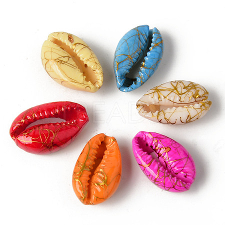 Natural Cowrie Shell Beads X-SSHEL-N0232-08-1