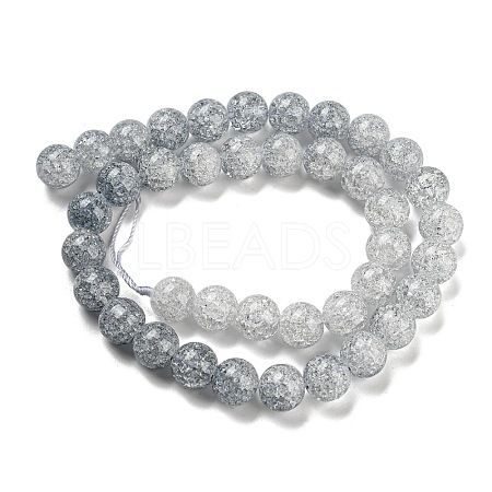 Spray Painted Crackle Glass Beads Strands DGLA-C002-10mm-02-1