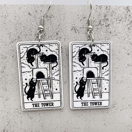 Cartoon Theme Acrylic Dangle Earrings FS-WG40F70-09-1