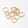 Eco-Friendly PVD Vacuum Plating & Long-Lasting Plated Brass Open Jump Rings KK-E663-5mm-G-1