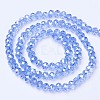Electroplate Glass Beads Strands X-EGLA-A034-T8mm-B09-2