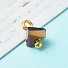Electroplate Glass Charms PALLOY-JF00821-01-3