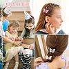5 Pairs 5 Colors Cloth with Alloy Alligator Hair Clips for Girl PHAR-TA0001-09-5