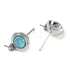 Synthetic Turquoise Stud Earring Findings KK-P283-04P-2