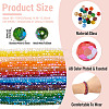 21 Strands 21 Colors Electroplate Glass Beads Strands EGLA-TA0003-07-4