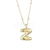 1Pc Initial Letter Brass Pendant Necklaces NJEW-YW0001-24Z-1