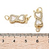 Brass Micro Pave Cubic Zirconia Box Clasps KK-U070-06G-3