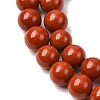 Grade A Natural Red Jasper Bead Strands G-P075-36-6mm-3