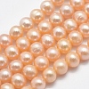 Natural Cultured Freshwater Pearl Beads Strands PEAR-F007-12B-01-1